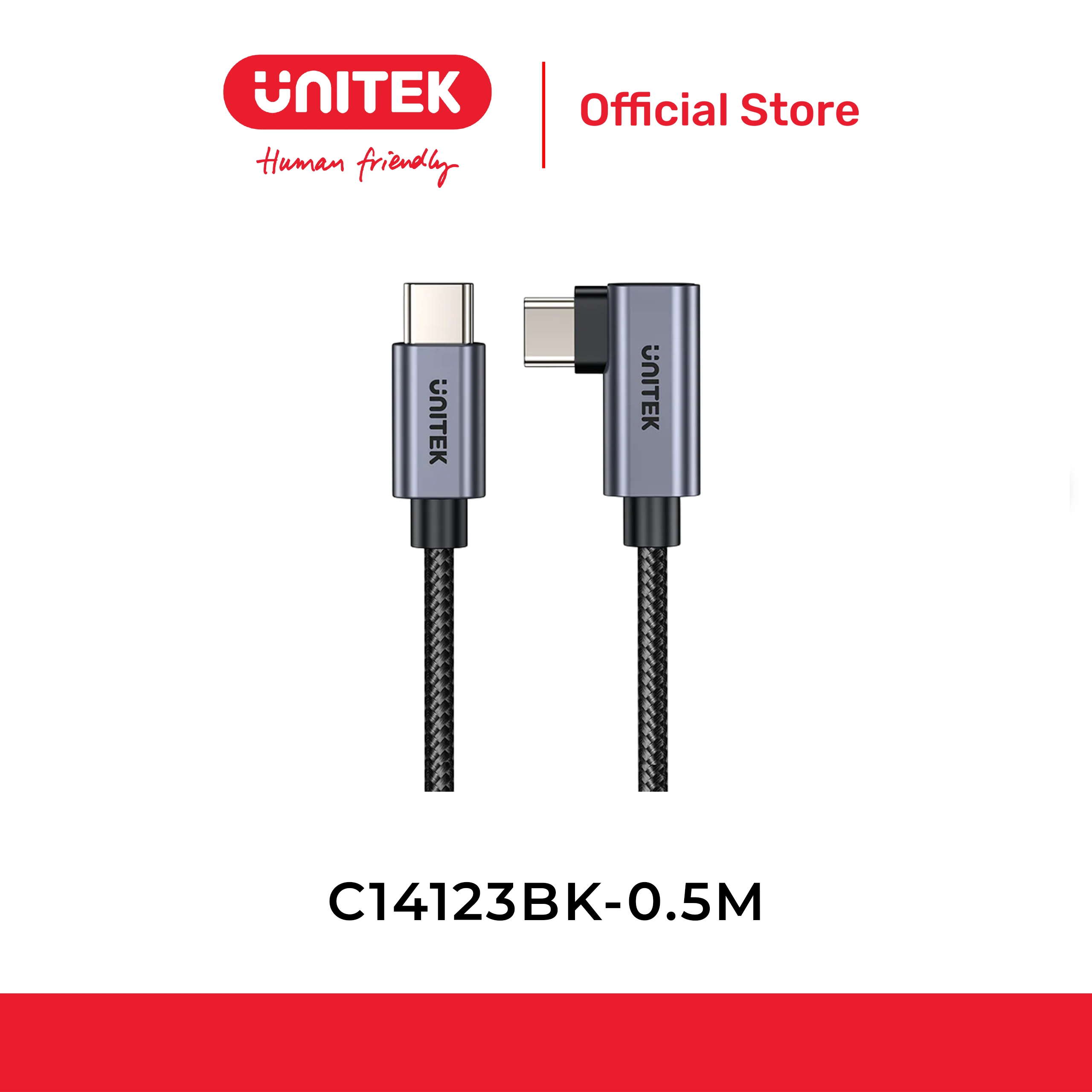 Cáp sạc Type-C 100W 90 độ dài đến 5m UNITEK C14123BK