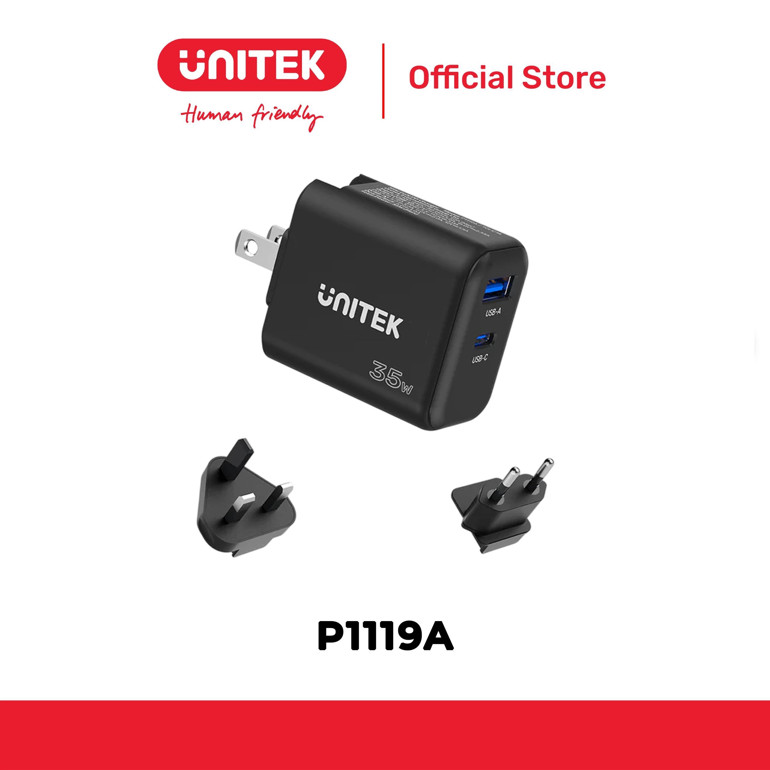 Dock sạc GaN 35W UNITEK P1119A