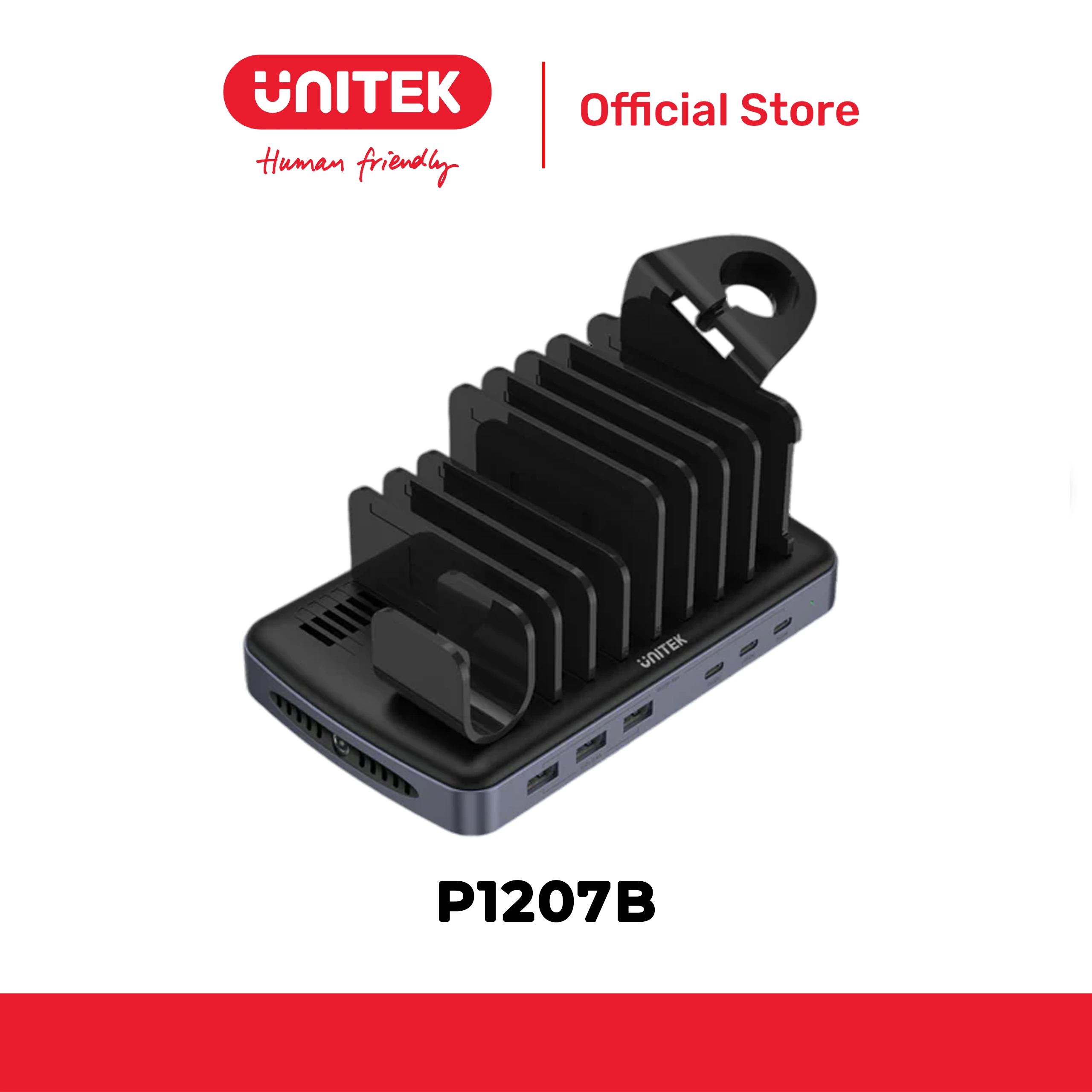Sạc 3USB 2.4A+2Type-C PD60W UNITEK P1207B