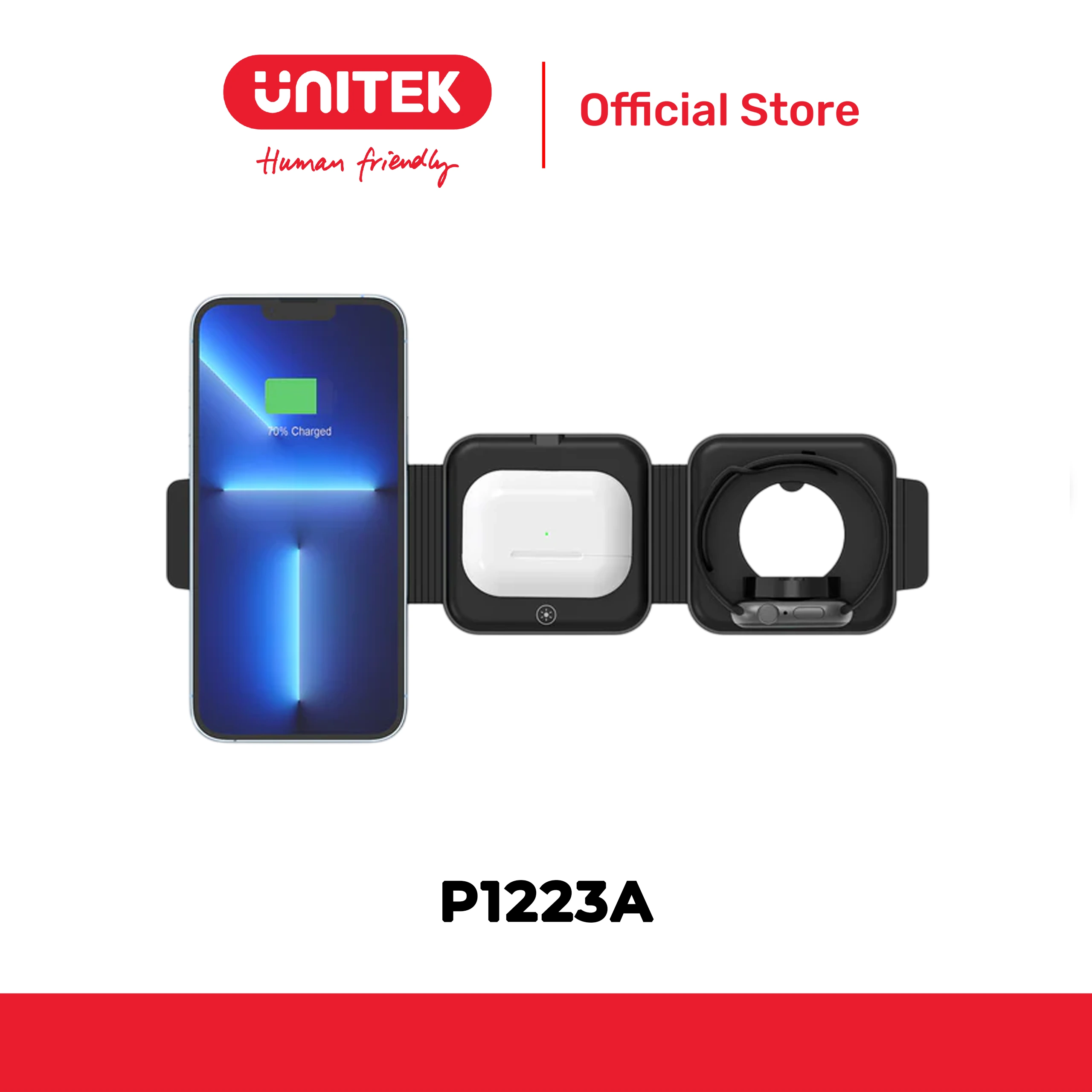 Dock sạc bỏ túi 3 trong 1 UNITEK P1223A