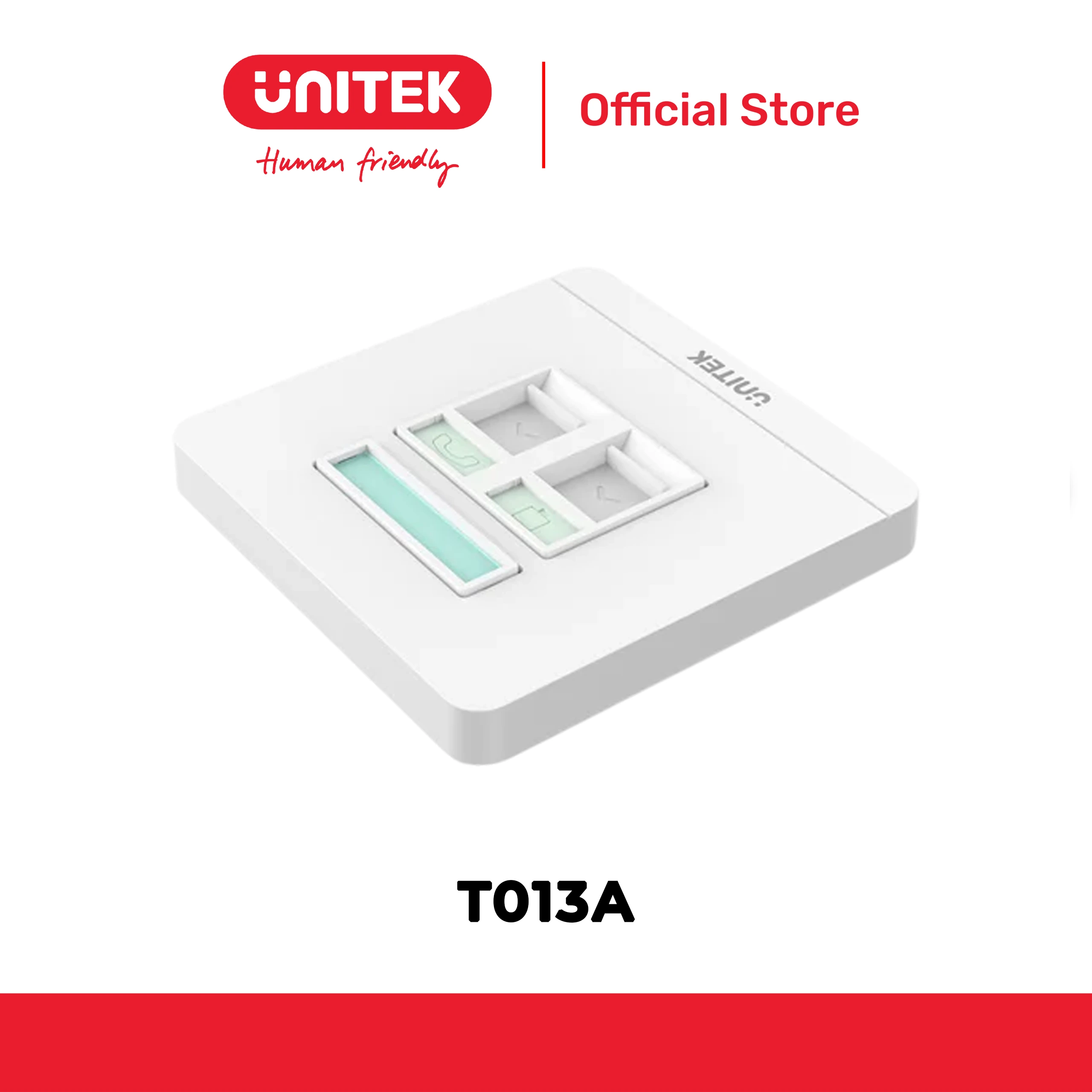 Mặt âm tường ETHERNET đôi UNITEK T013A